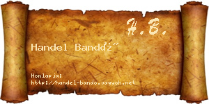 Handel Bandó névjegykártya